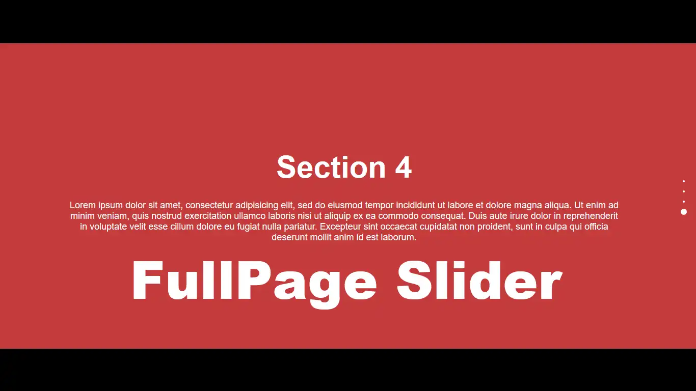 Full-page slider using jQuery with fullPage.js