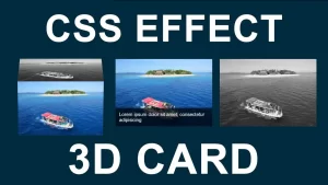 Card Hover 3D Effect using HTML and CSS