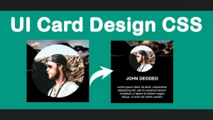 Profile Card Hover Animation using HTML & CSS