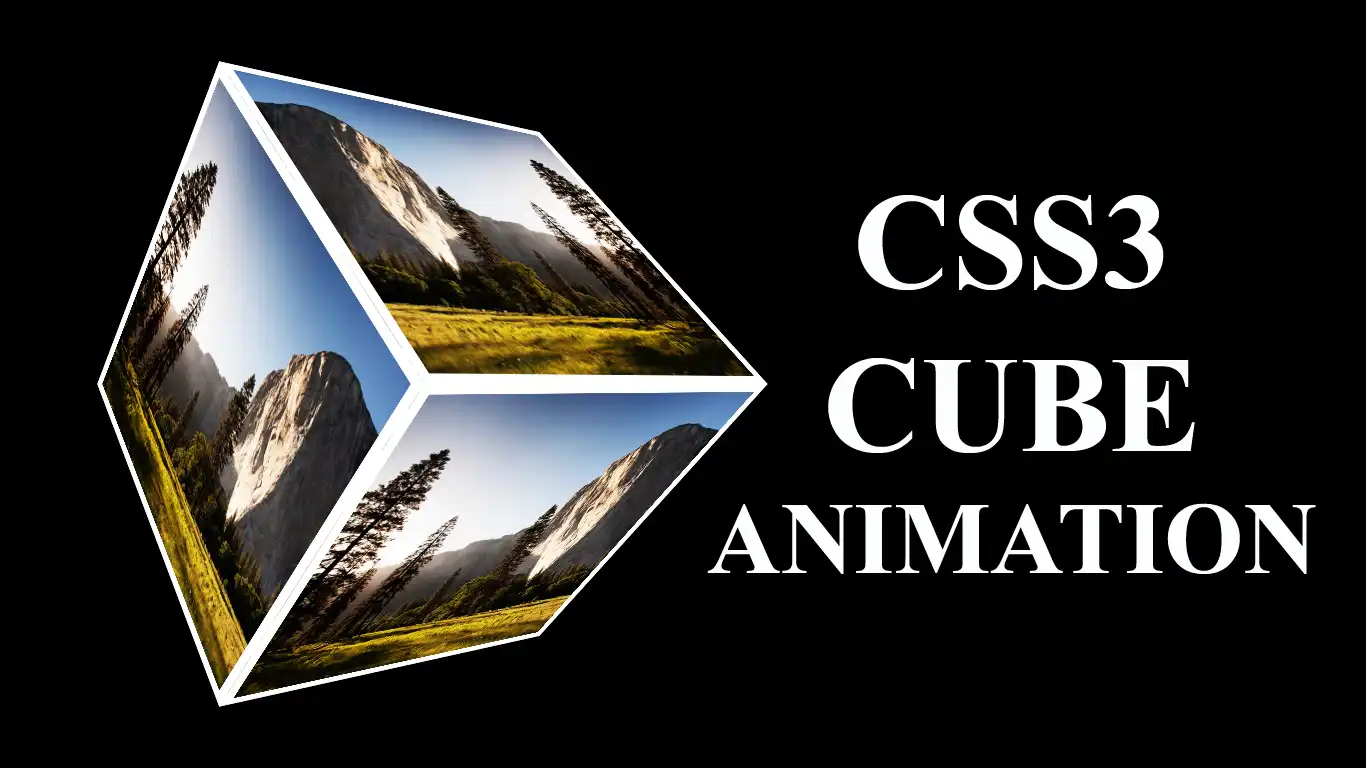 Create Cube Box image in CSS | 3D Cube image Animation Effect in CSS