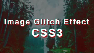 Glitch Effect on Image Hover using CSS | Image Hover Glitch Effect in CSS