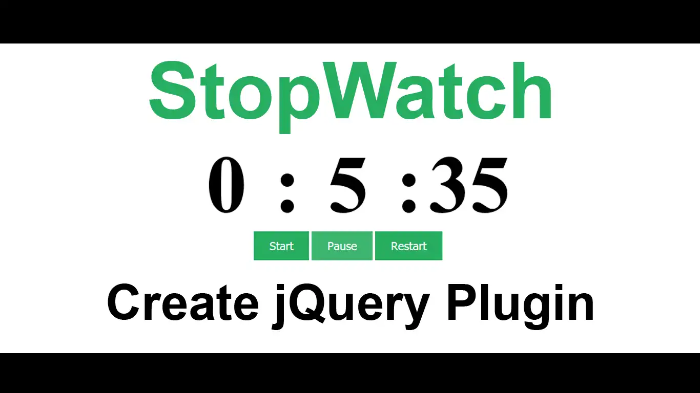 Create Stopwatch using JavaScript