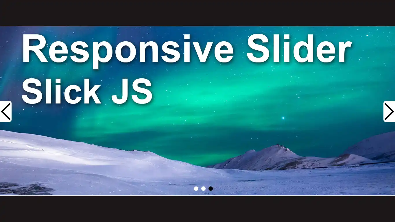 How to create a responsive banner image slider using slick js