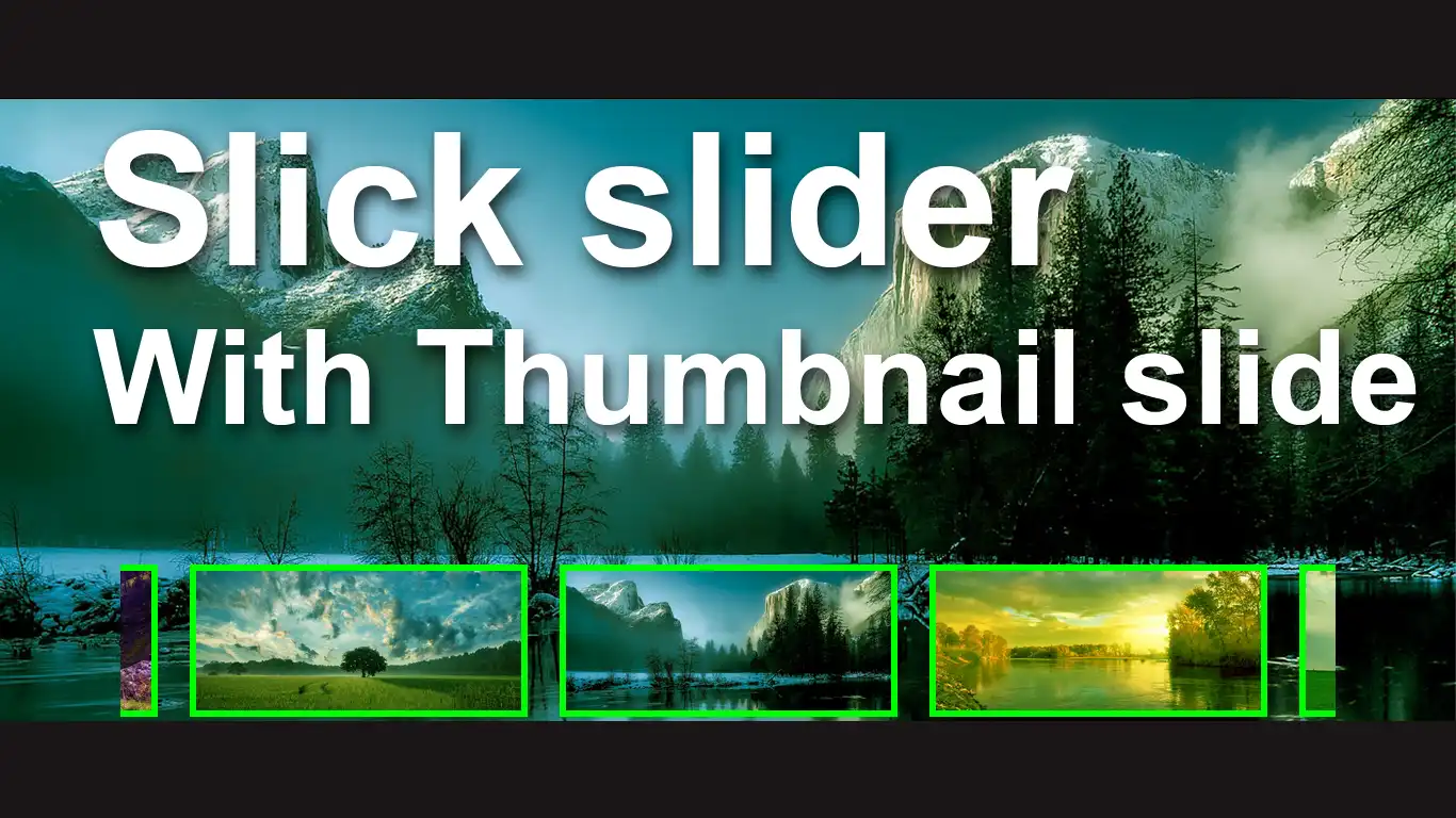 Responsive thumbnail image slider | Responsive banner slider with thumbnail slide | Slick slider