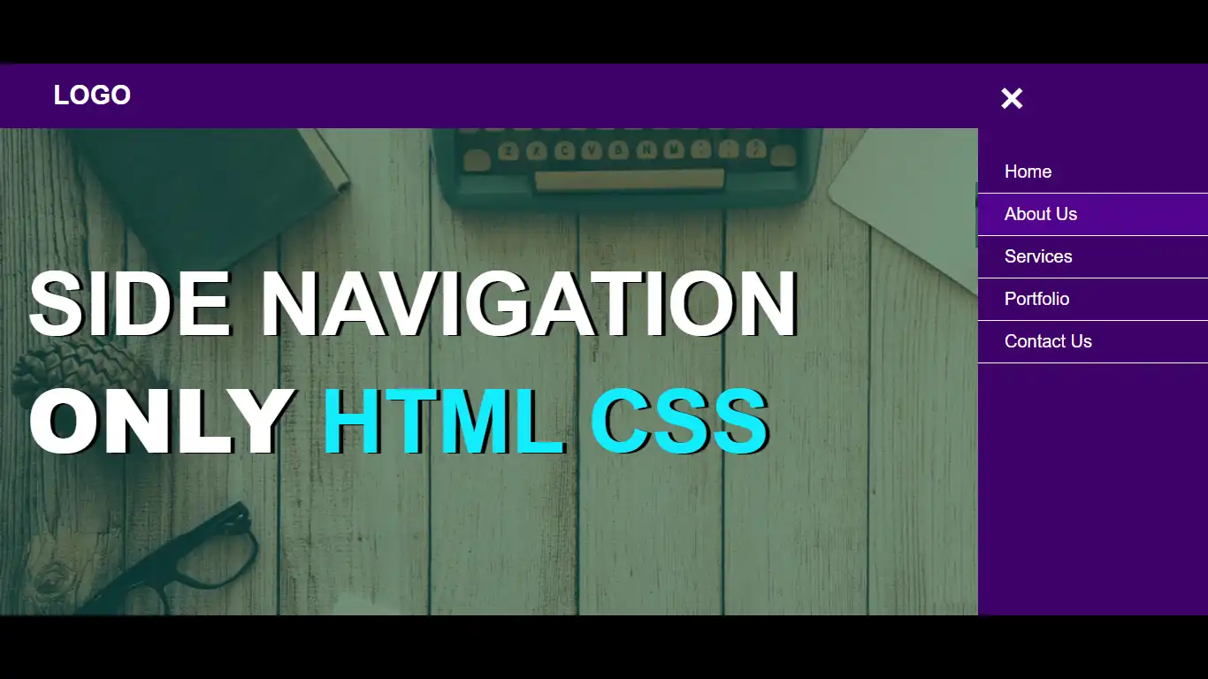 Create Responsive Mobile Menu using Only HTML CSS | Responsive Navigation Slide Using CSS