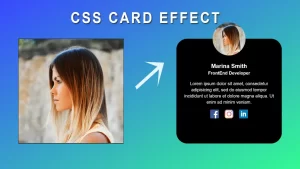 Profile card hover effect using HTML and CSS