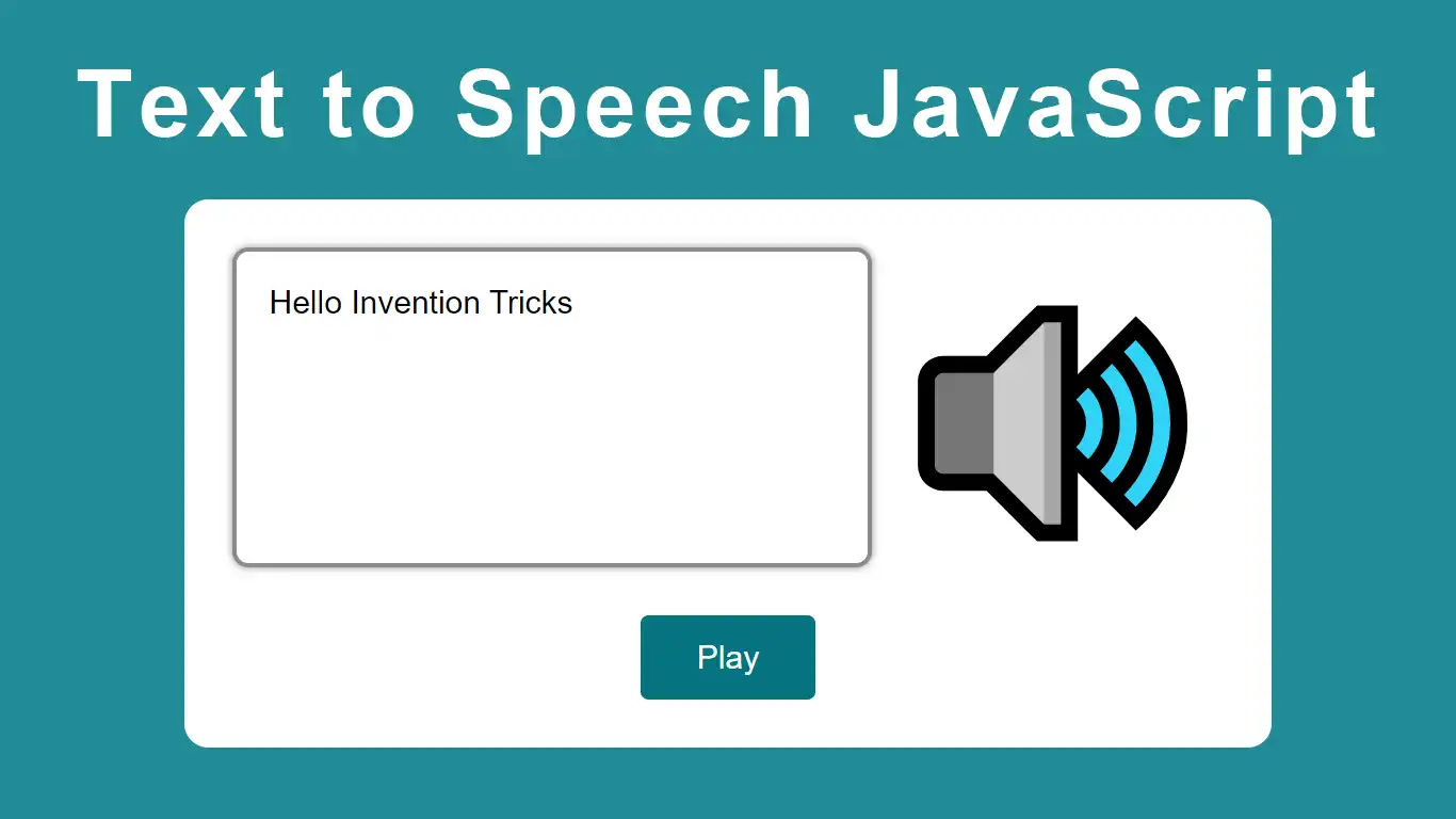 Best way to create text to speech convertor using JavaScript