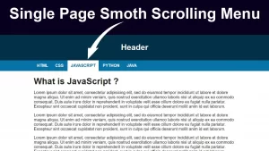 Navigation Menu Click to Single Page Website Smooth Scrolling Using jQuery