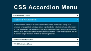 Create Simple Accordion Menu Using Only HTML and CSS