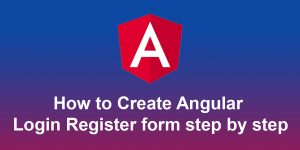 How to create angular login register form step by step